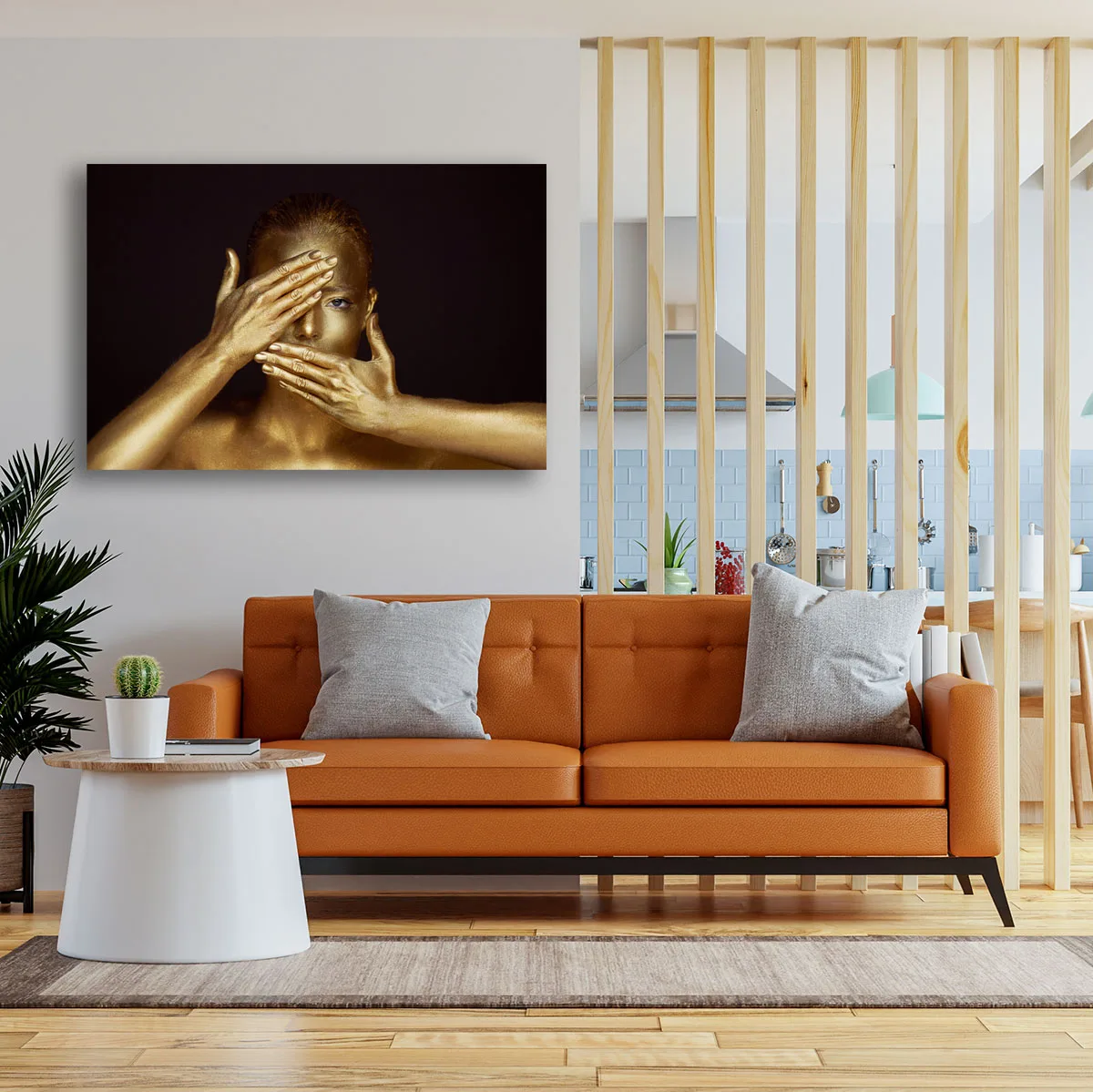 Tablou canvas femeie africana Golden Cover — imaginea 3