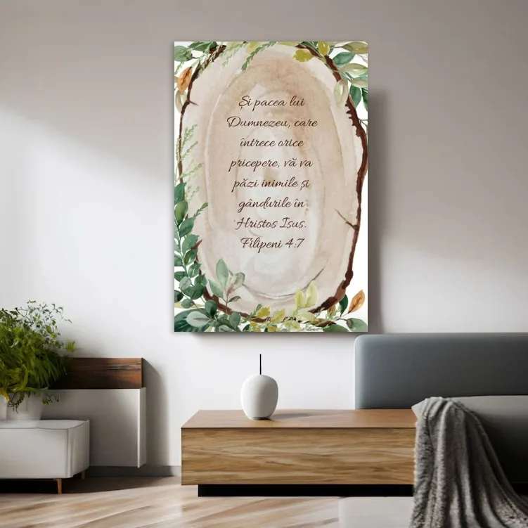 Tablou Canvas Versete biblice - Pacea Lui Dumnezeu — imaginea 4