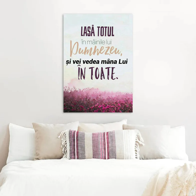 Tablou Canvas Versete biblice - Lasa totul in mainile lui Dumnezeu — imaginea 2