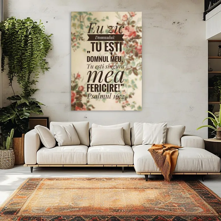 Tablou Canvas Versete biblice - "Tu Esti Domnul Meu" — imaginea 4