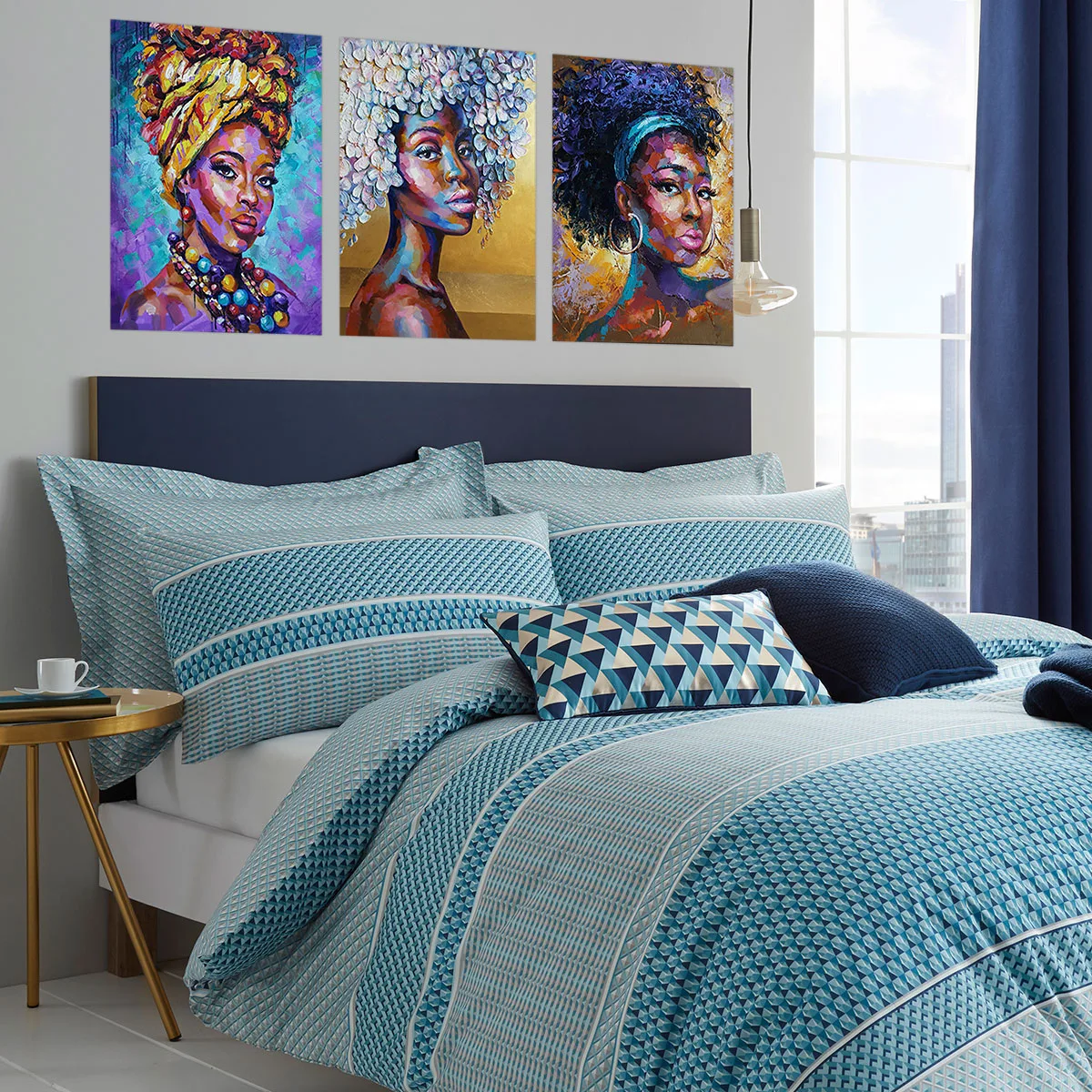Set tablouri canvas femei africane 3 buc 50x70 — imaginea 3
