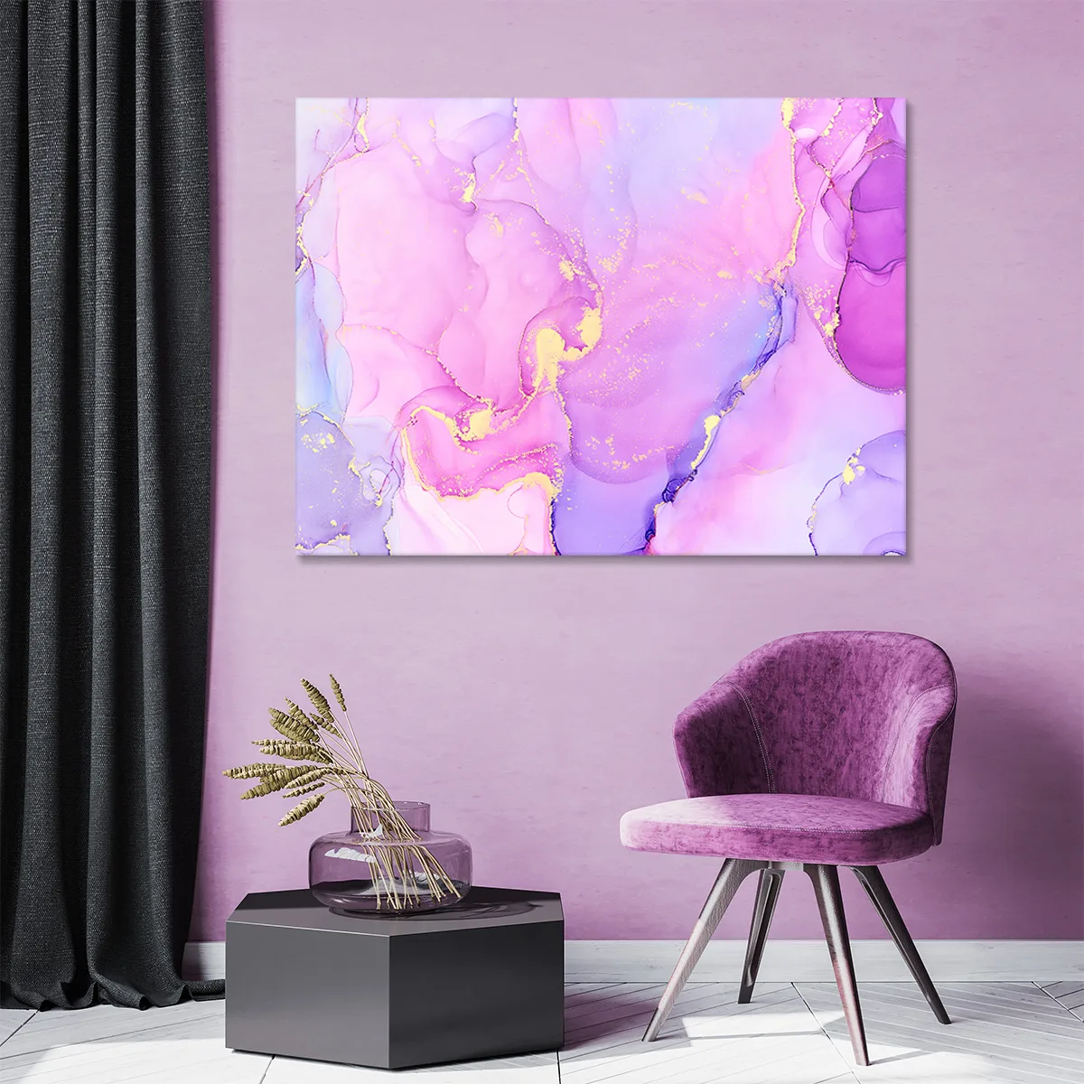 Tablou canvas abstract mauve — imaginea 3