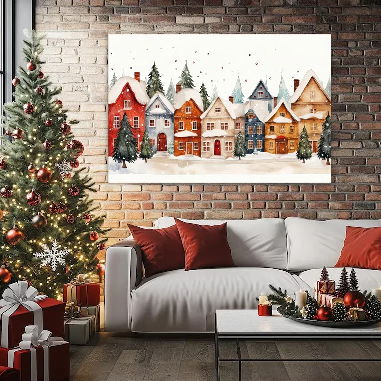 Tablou Canvas de Crăciun - Magie sub zăpadă — imaginea 2