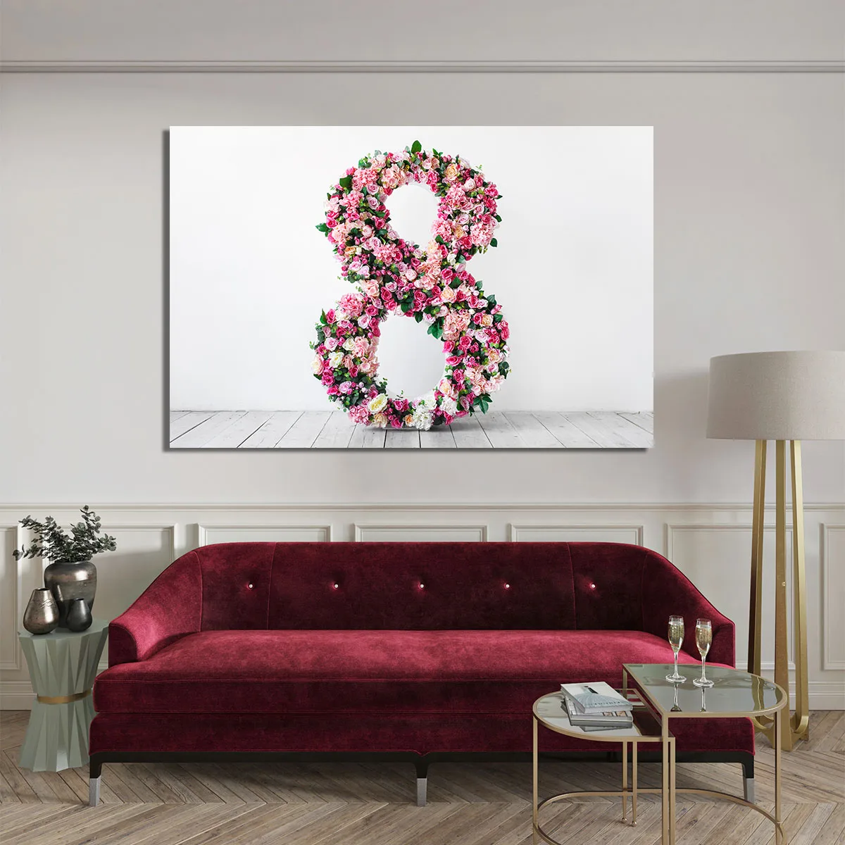 Tablou Feng Shui cifra 8 florile sanatatii — imaginea 2