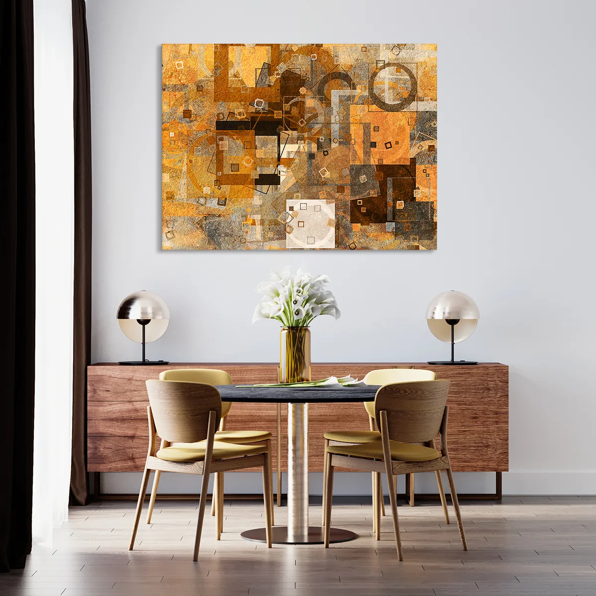 Tablou canvas abstract brown — imaginea 2