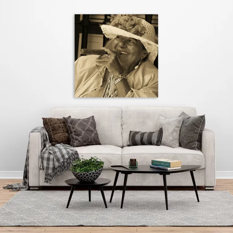 Tablou canvas Femeie cubaneza cu trabuc II — imaginea 2