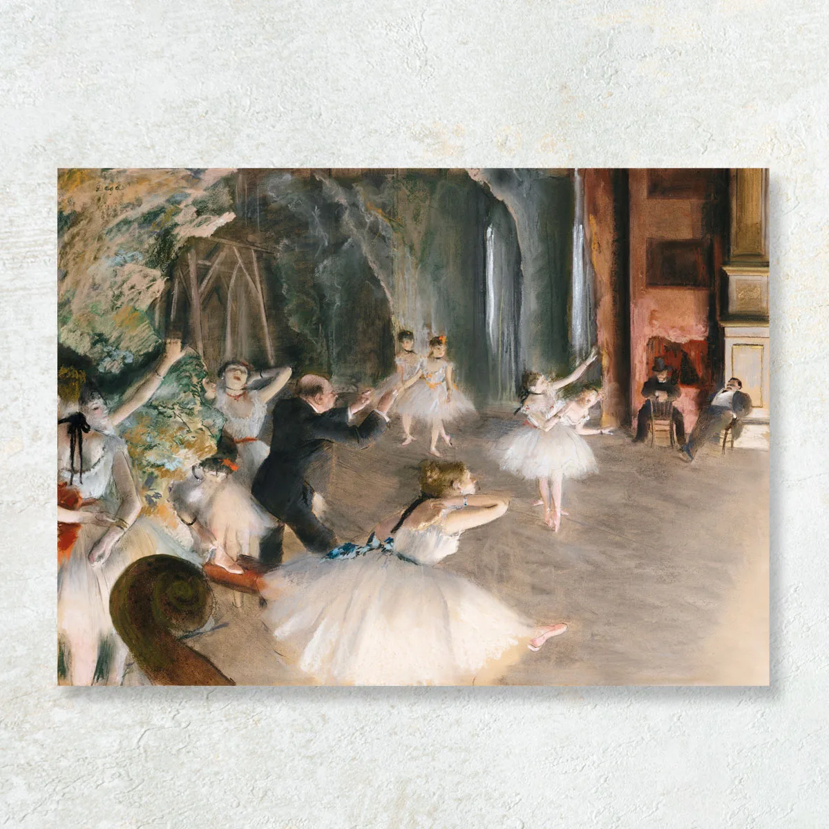 Tablou The Rehearsal of the Ballet Onstage, Edgar Degas