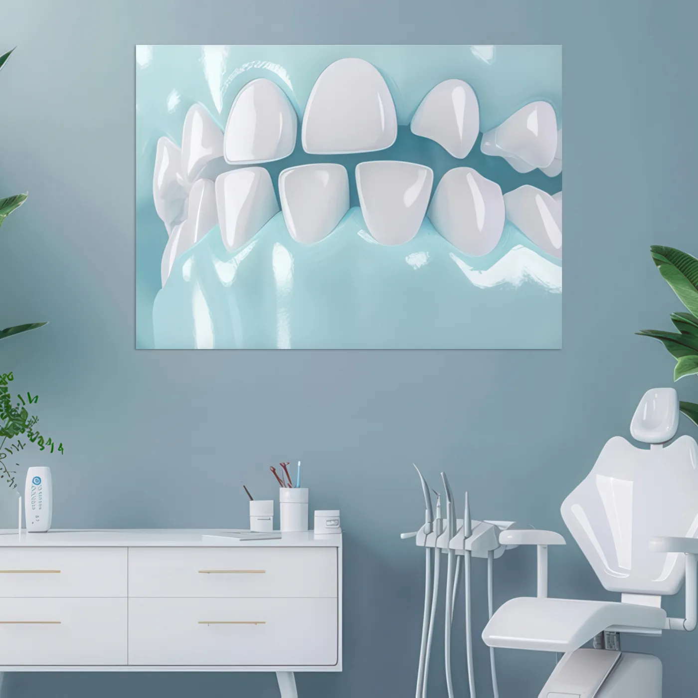 Tablou canvas Stomatologie Alb și Albastre — imaginea 3