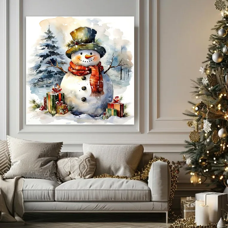 Tablou Canvas de Crăciun - Zâmbet de gheață — imaginea 3