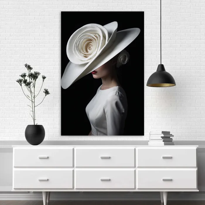 Tablou canvas Femeia Trandafir — imaginea 3