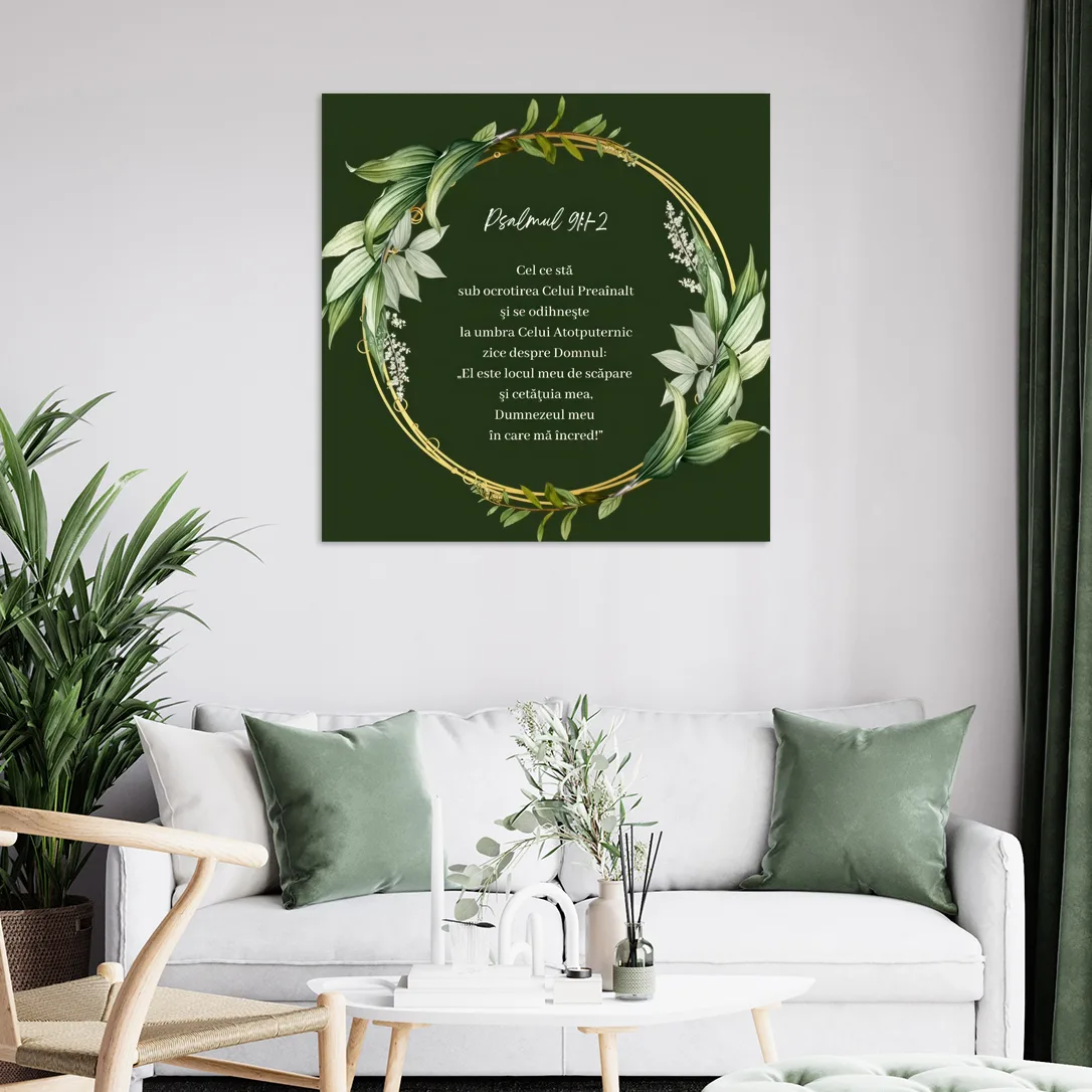 Tablou Canvas Versete biblice - "El este locul meu" — imaginea 4