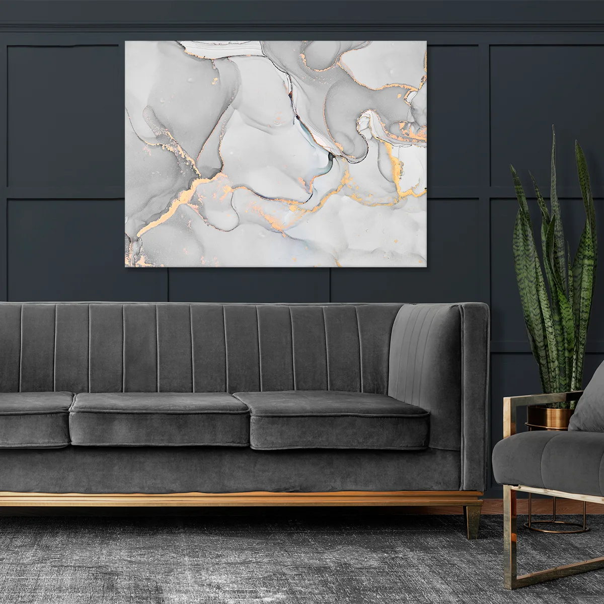 Tablou canvas abstract gray — imaginea 2