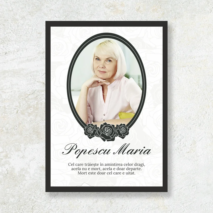 Tablou canvas memorial "În Memoria Ta"