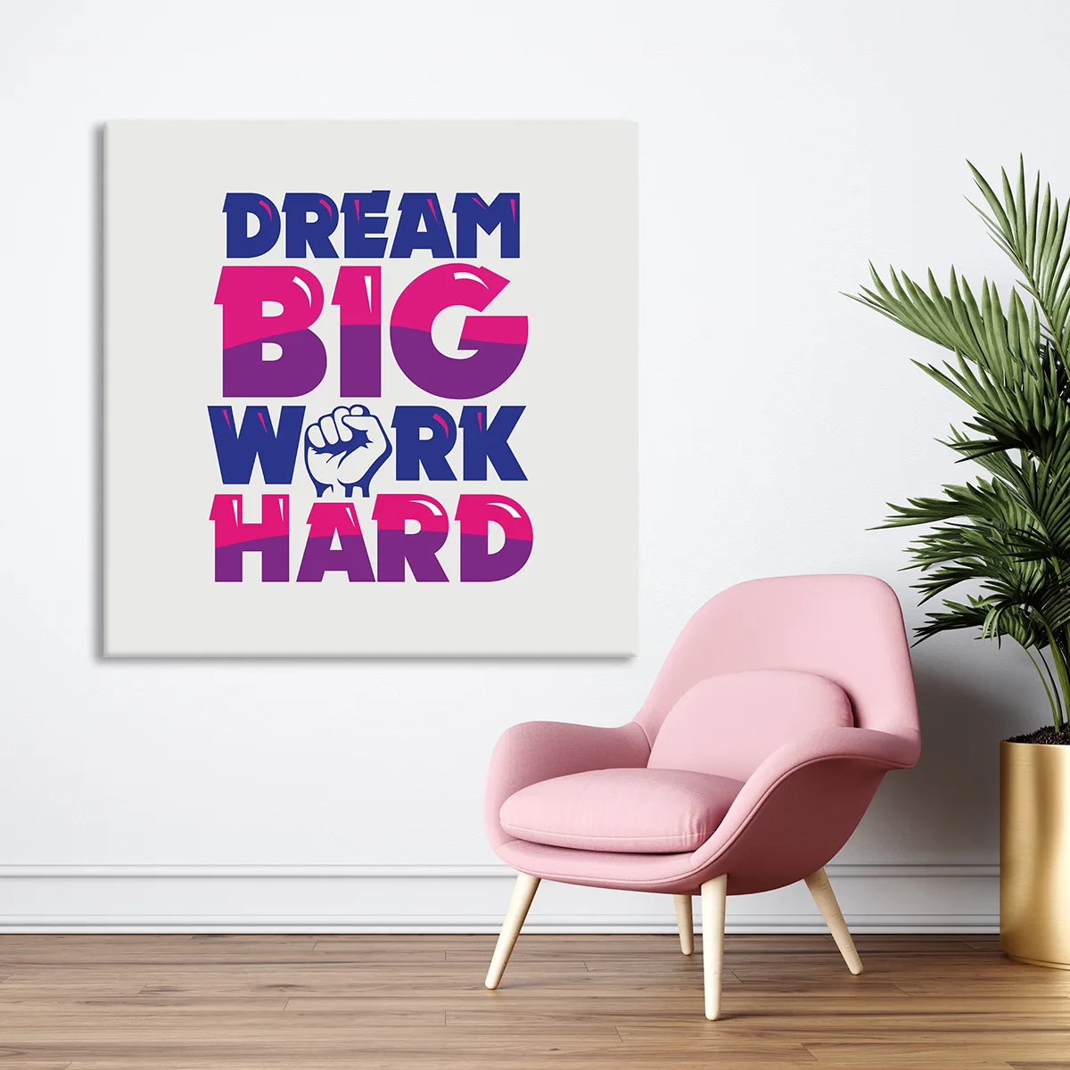Tablou canvas Work Hard — imaginea 3