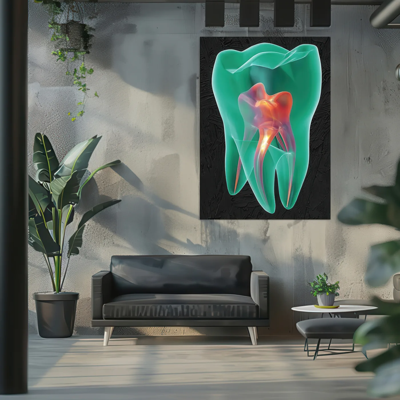 Tablou canvas Stomatologie Green Tooth — imaginea 3