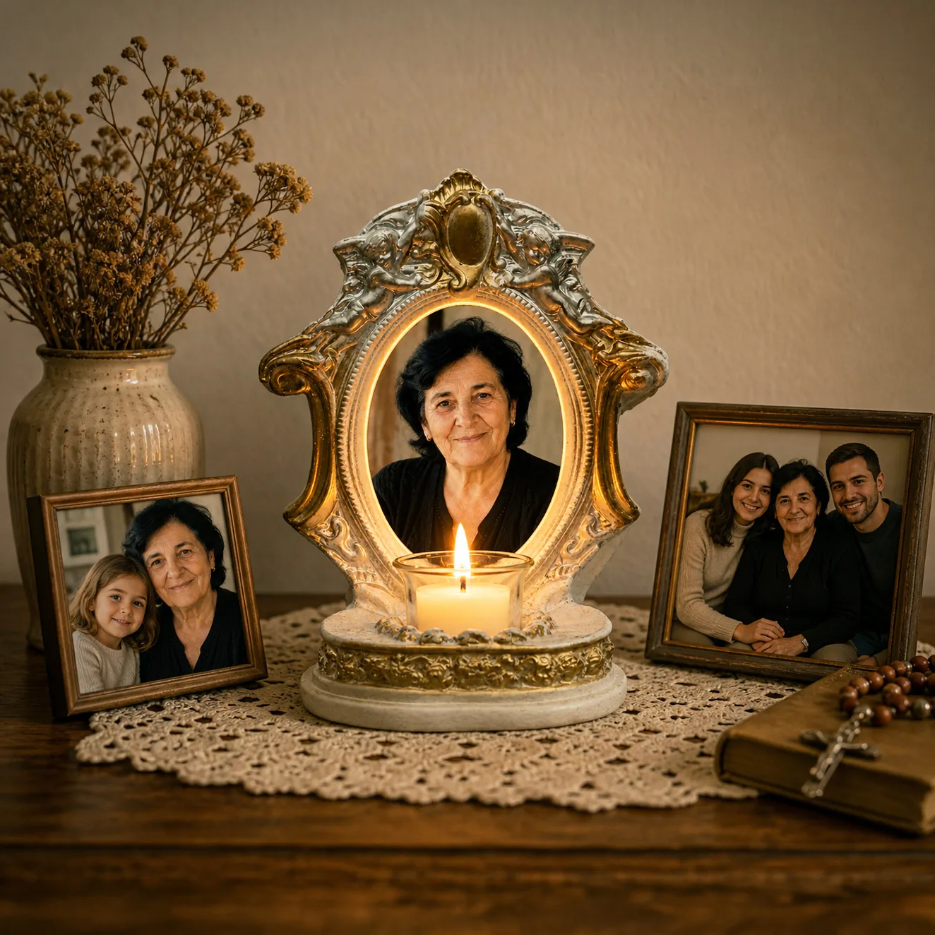 Candelă personalizată cu poza ta (în memoria celor dragi) Lumina Veșnică — imaginea 3