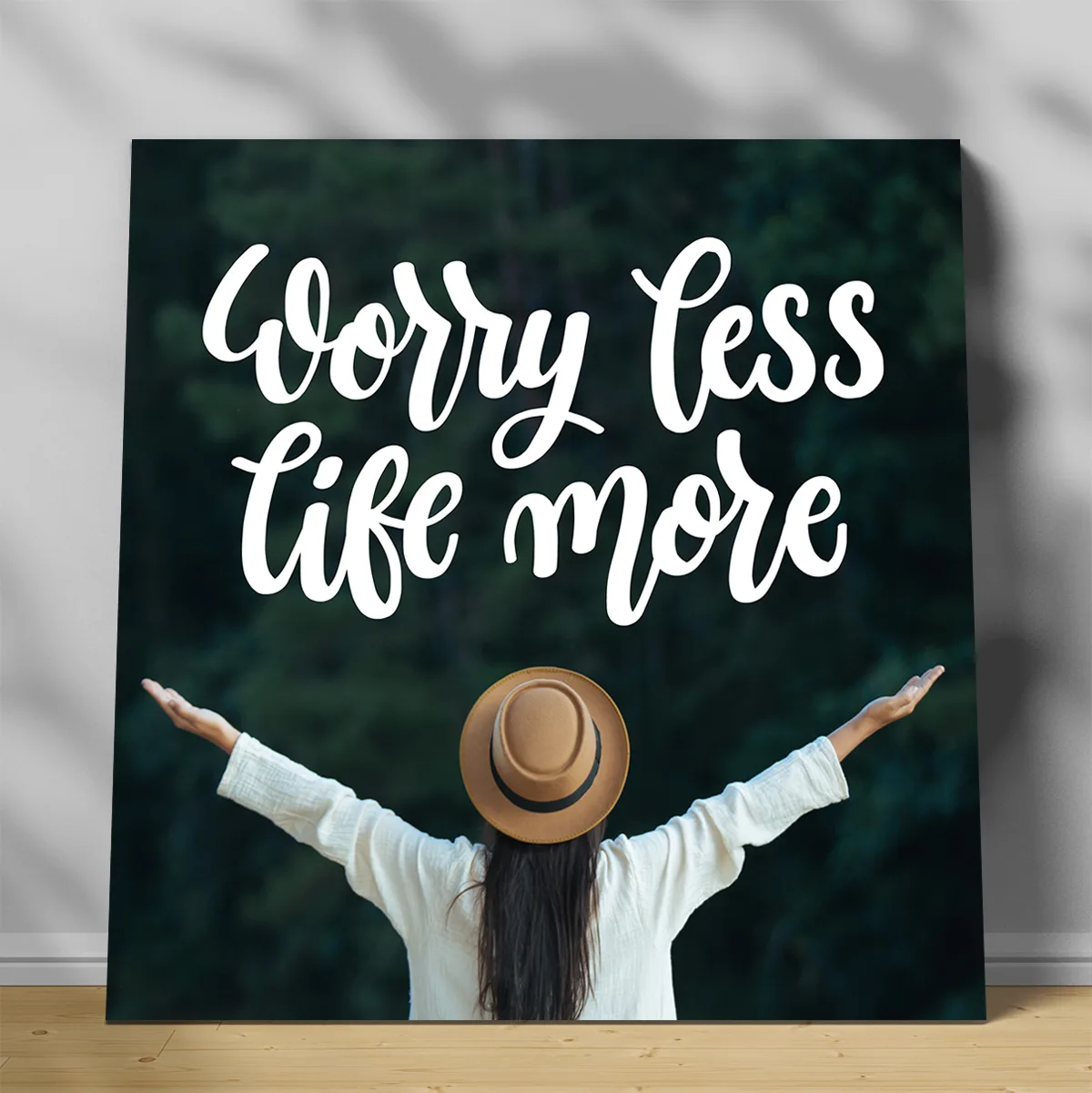 Tablou canvas Worry Less Life More