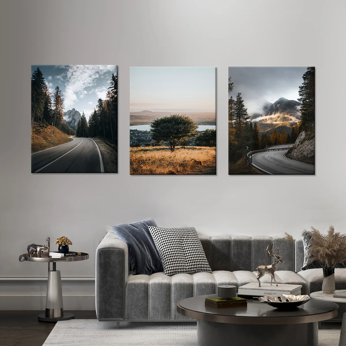 Tablou cu 3 piese 40x50 cm Road — imaginea 3