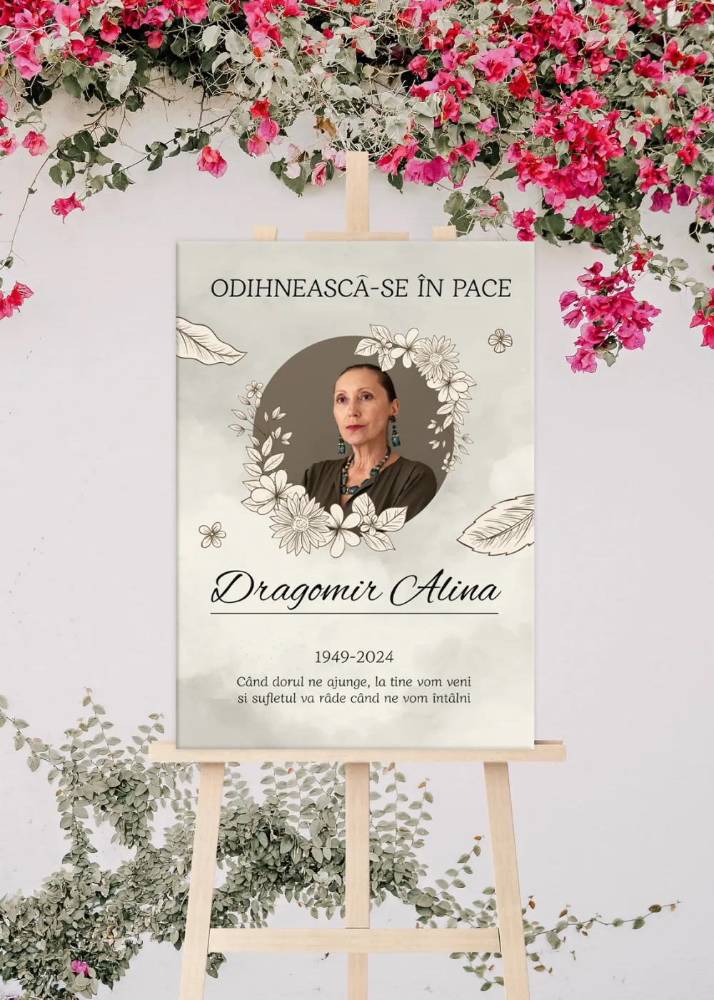 Tablou canvas memorial "Doruri Eterne" — imaginea 2