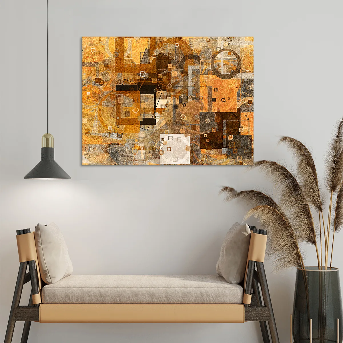 Tablou canvas abstract brown — imaginea 4