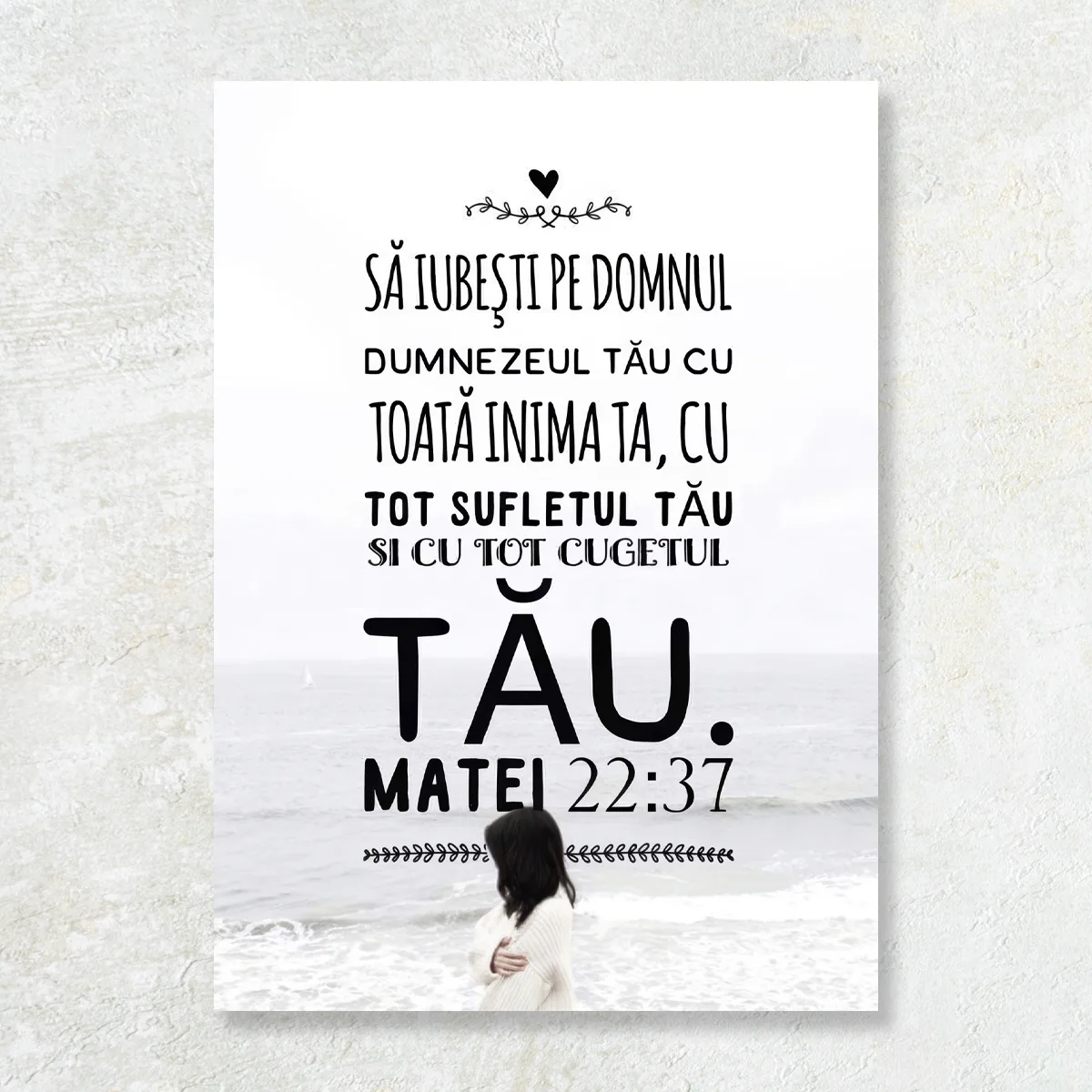 Tablou Canvas Versete biblice - Sa iubesti pe Domnul