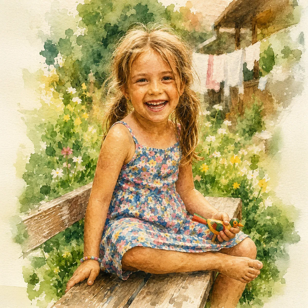 Tablou personalizat watercolor vertical — imaginea 3