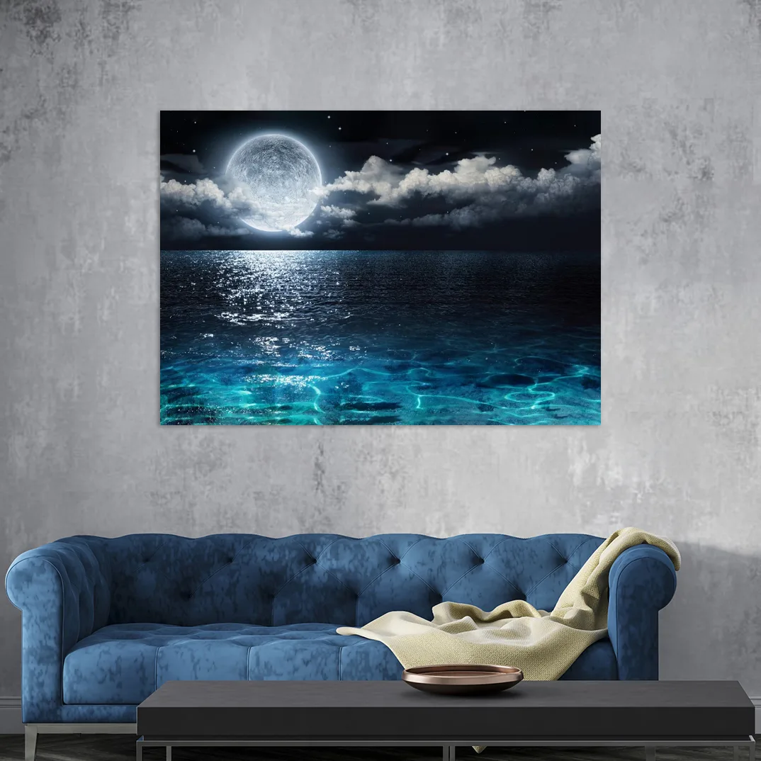 Tablou canvas Marea sub Lumina Lunii — imaginea 5