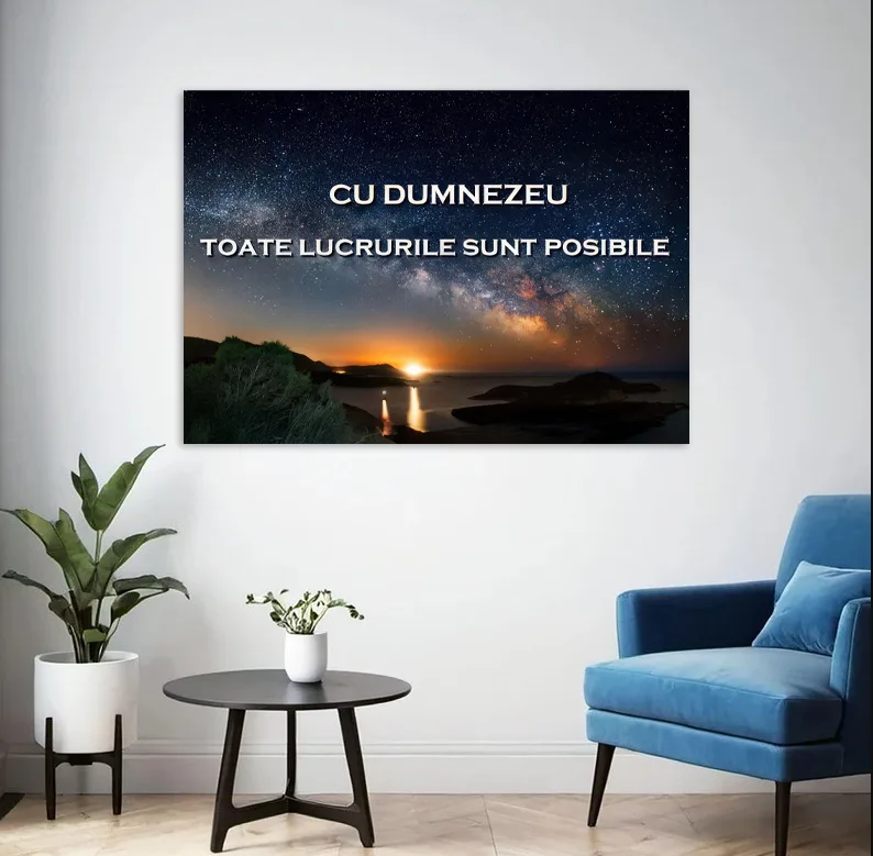Tablou Canvas Cu Dumnezeu toate lucrurile sunt posibile — imaginea 3
