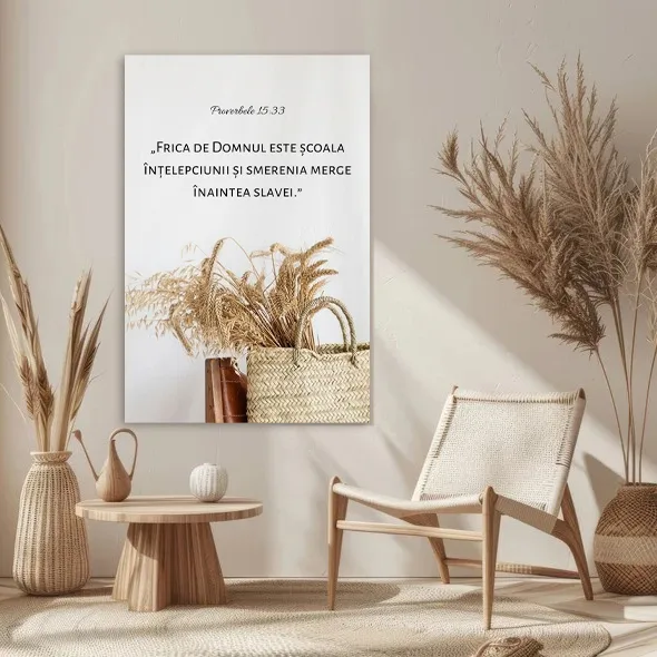Tablou Canvas Versete biblice - Proverbele15:33 — imaginea 2