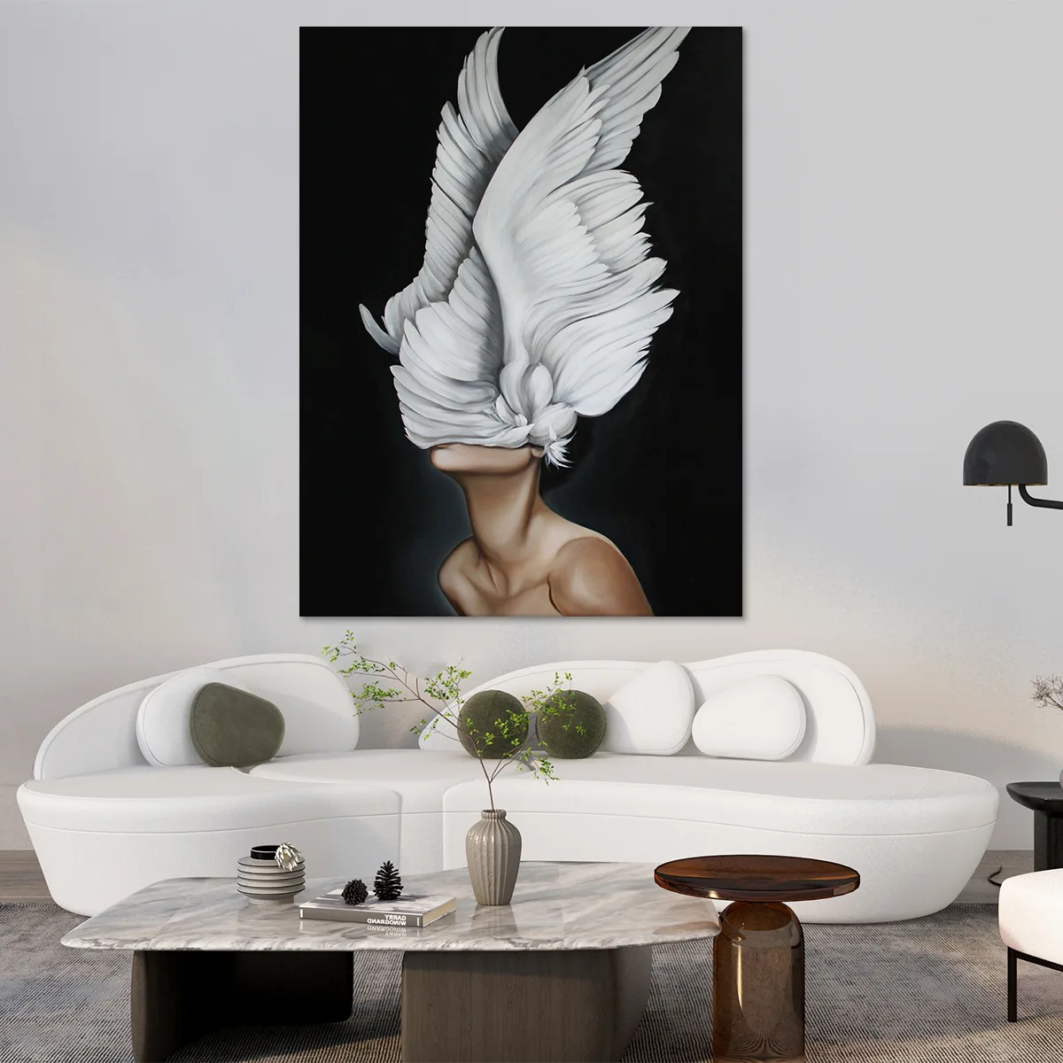Tablou canvas portrait with wings — imaginea 3