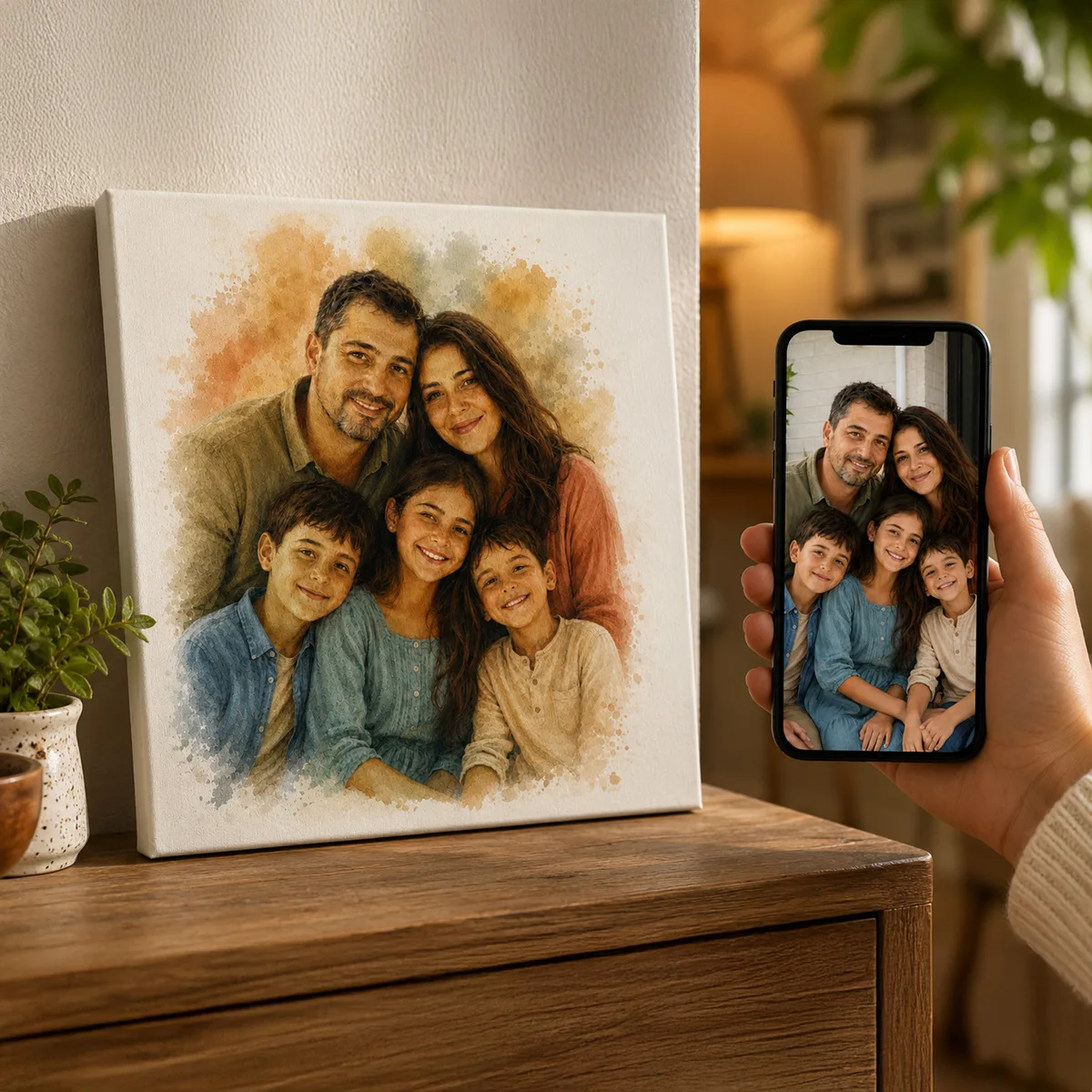 Tablou personalizat watercolor vertical — imaginea 8