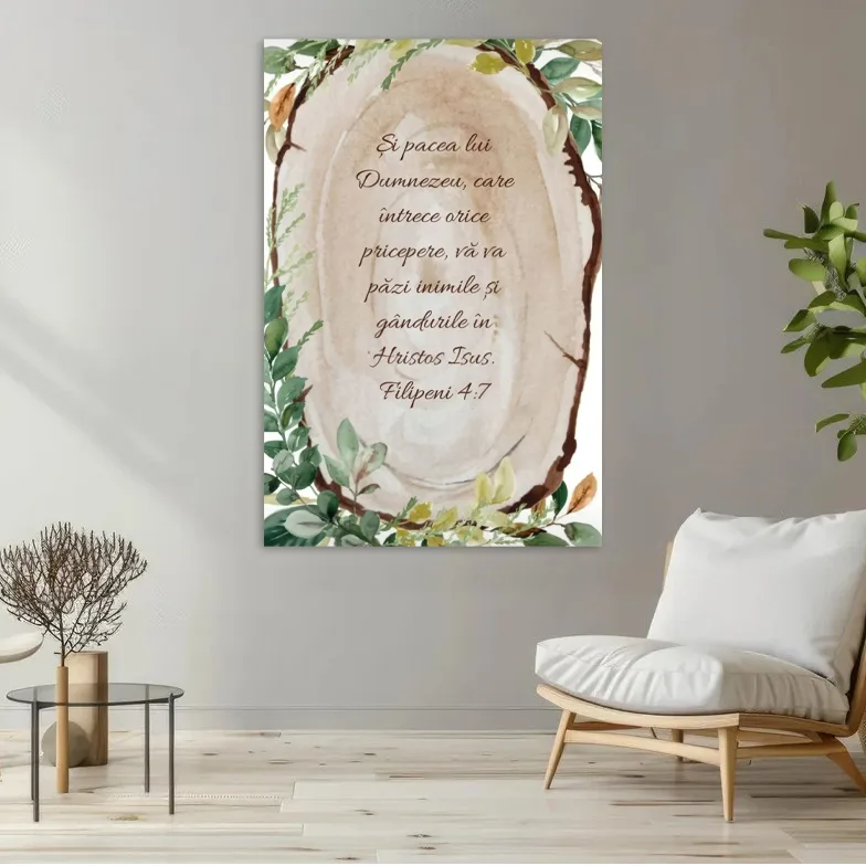 Tablou Canvas Versete biblice - Pacea Lui Dumnezeu — imaginea 3