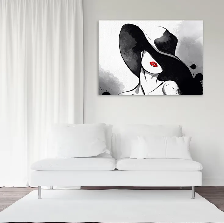 Tablou canvas Gânduri Sub Pălărie — imaginea 3