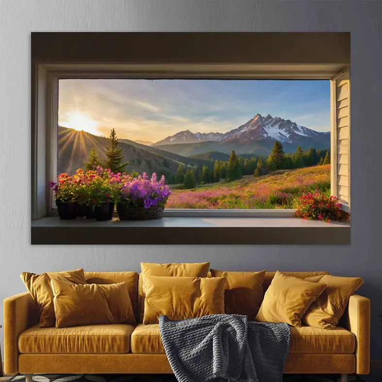 Tablou canvas Rasarit peste Munti — imaginea 2