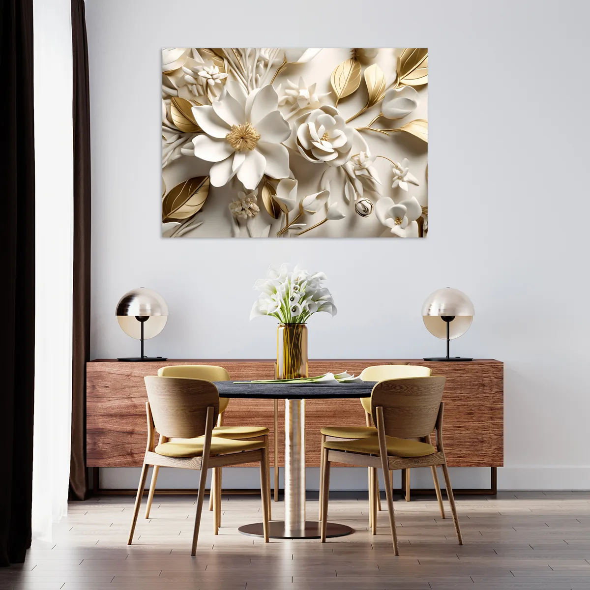 Tablou canvas Eleganță Florală II — imaginea 2
