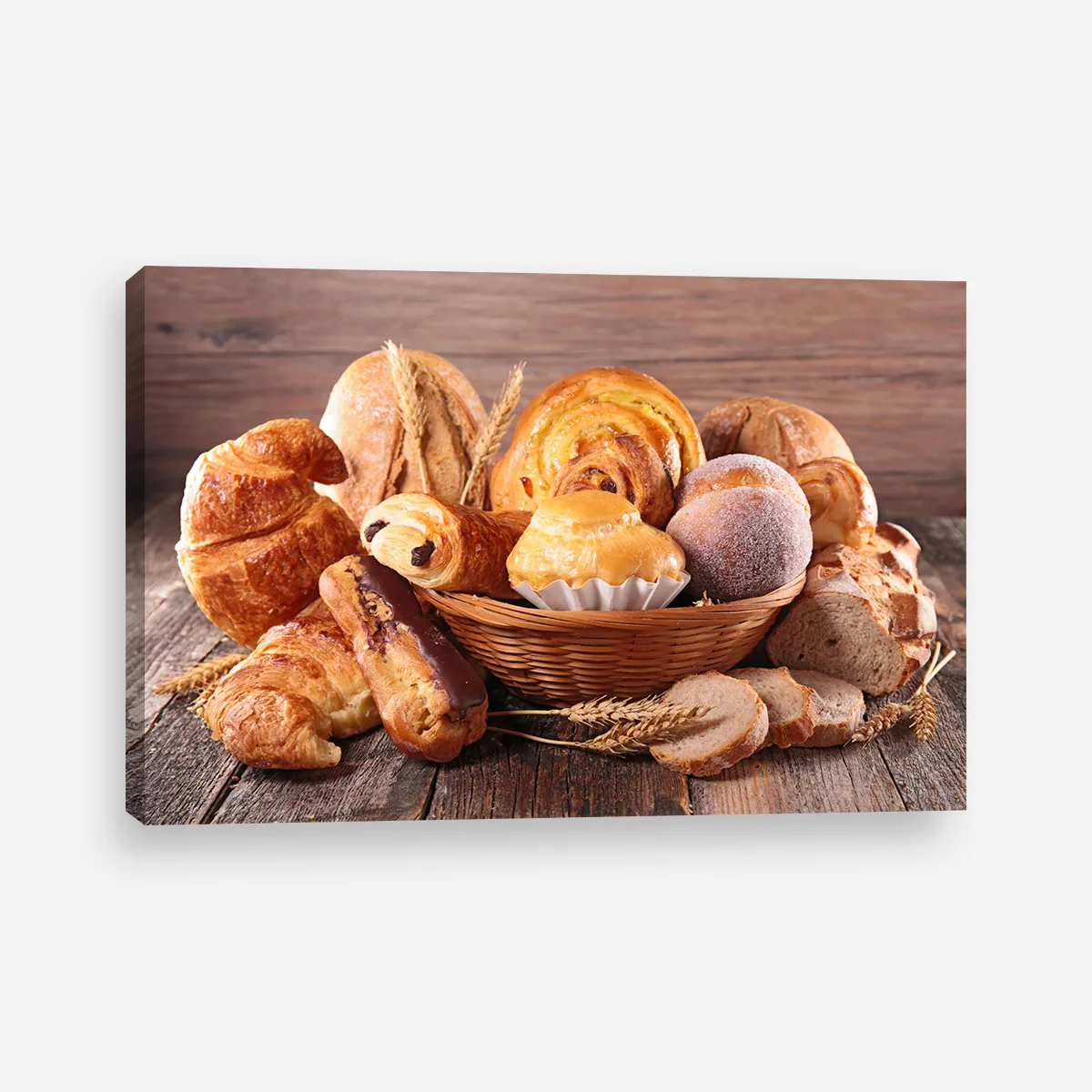 Tablou canvas cosul cu produse panificatie