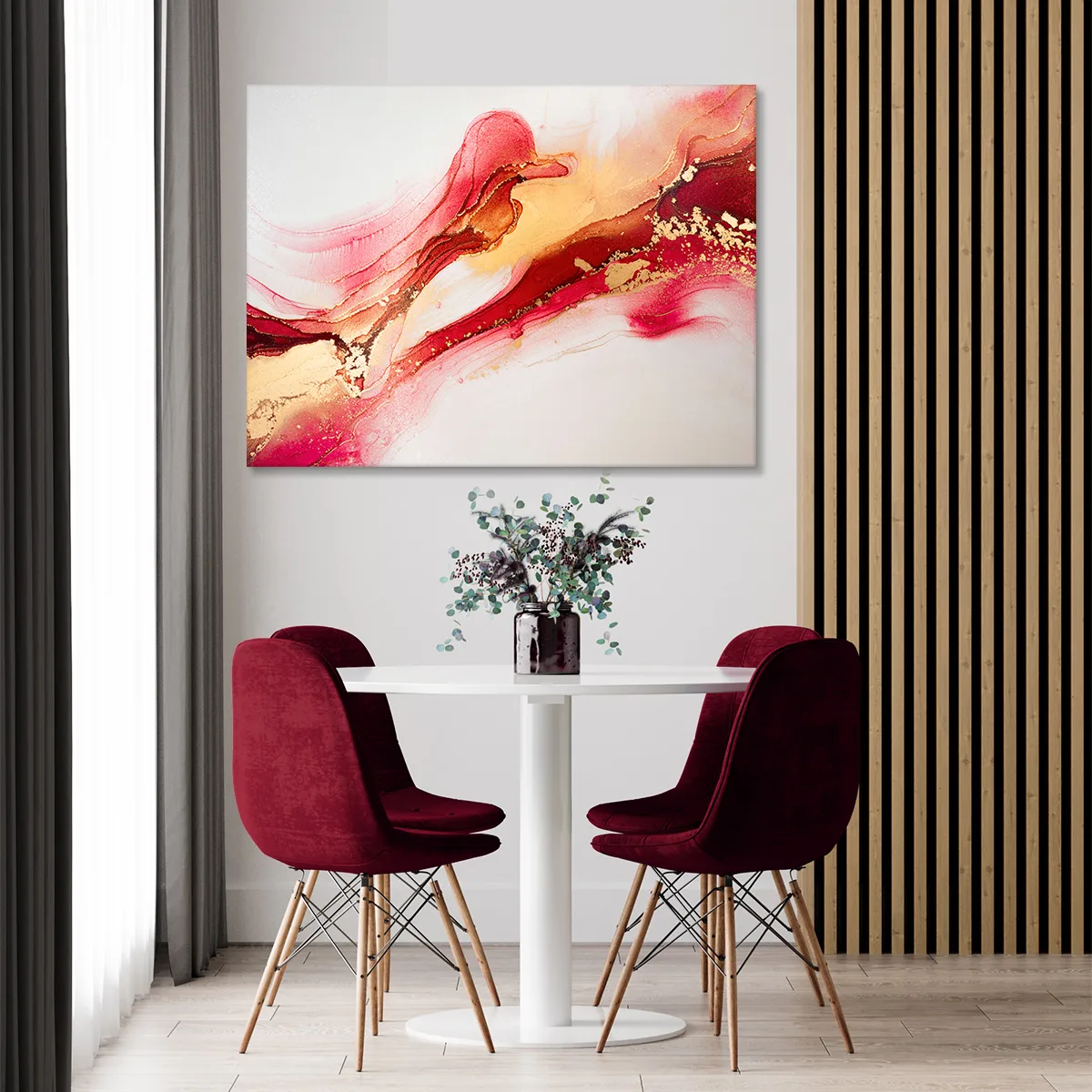 Tablou canvas red and gold — imaginea 2