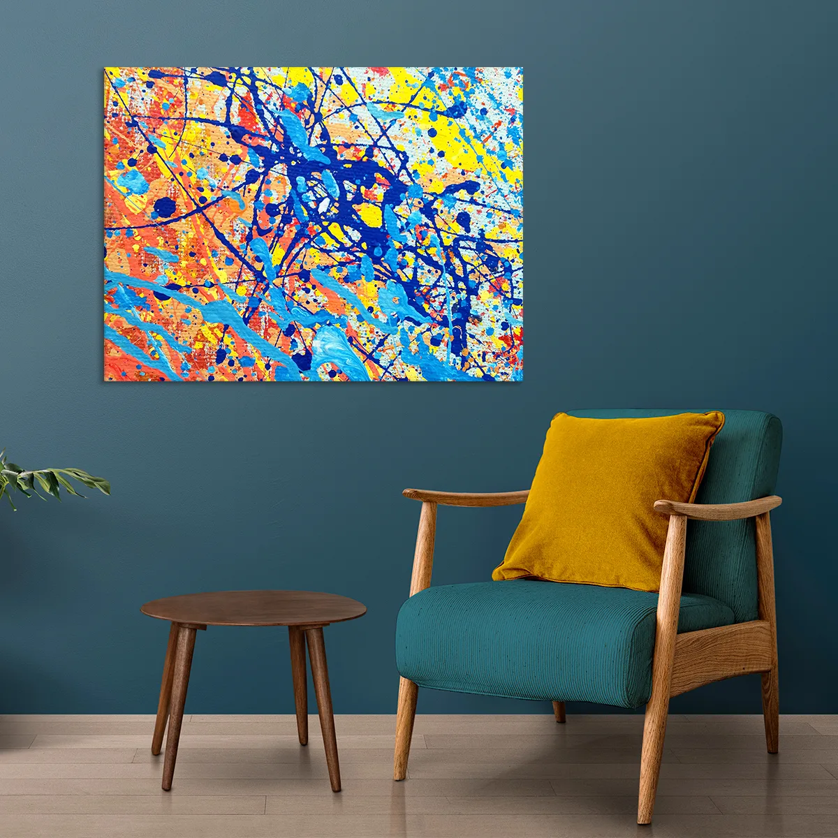 Tablou canvas abstract multicolor — imaginea 2