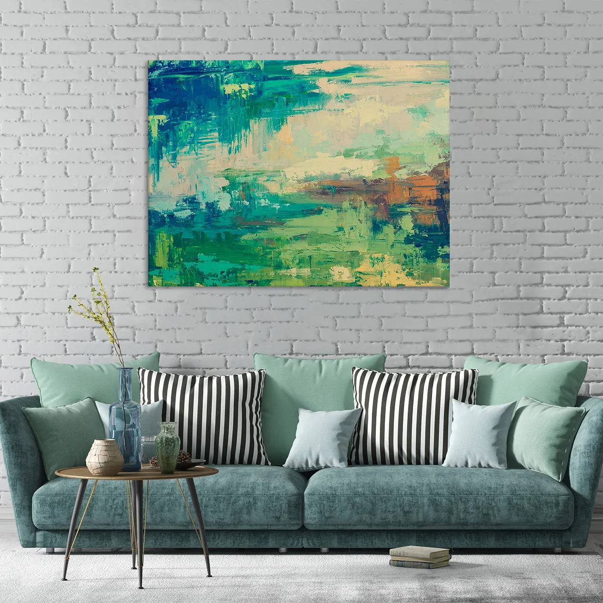 Tablou canvas blue green — imaginea 3