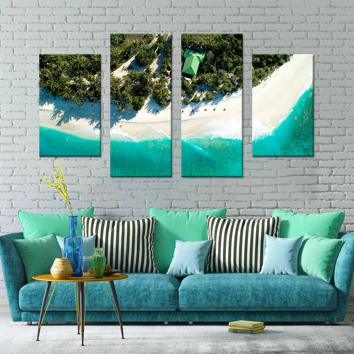 Tablou cu 4 piese Blue Sea - 2 buc 30x50cm, 2 buc 30x70cm — imaginea 2