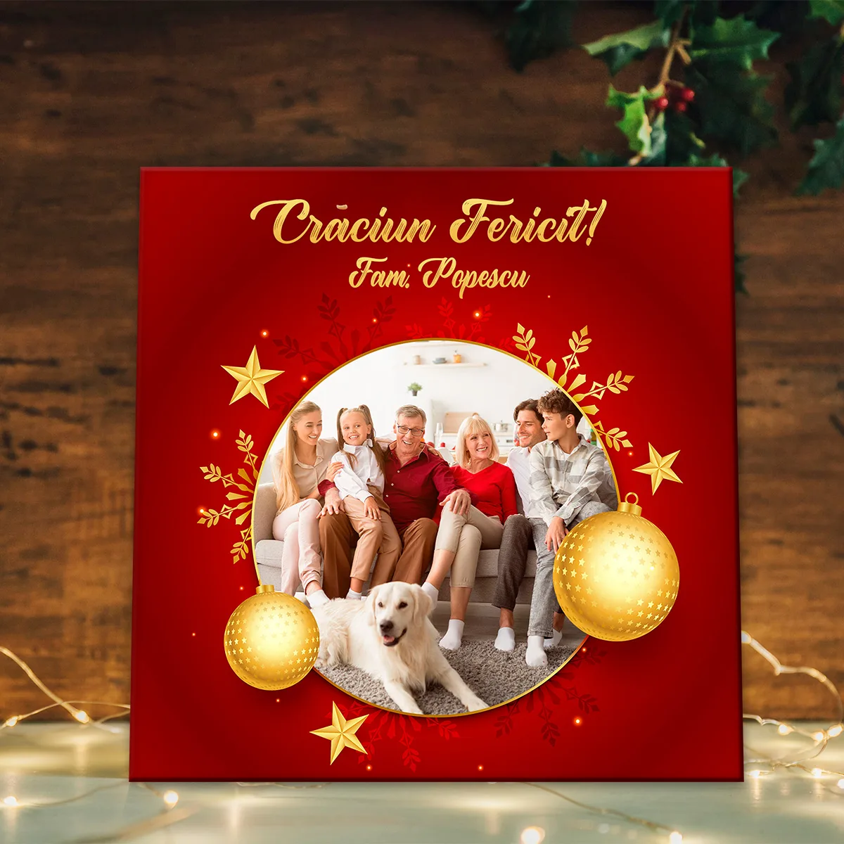 Tablou canvas personalizat cu model de Craciun — imaginea 4