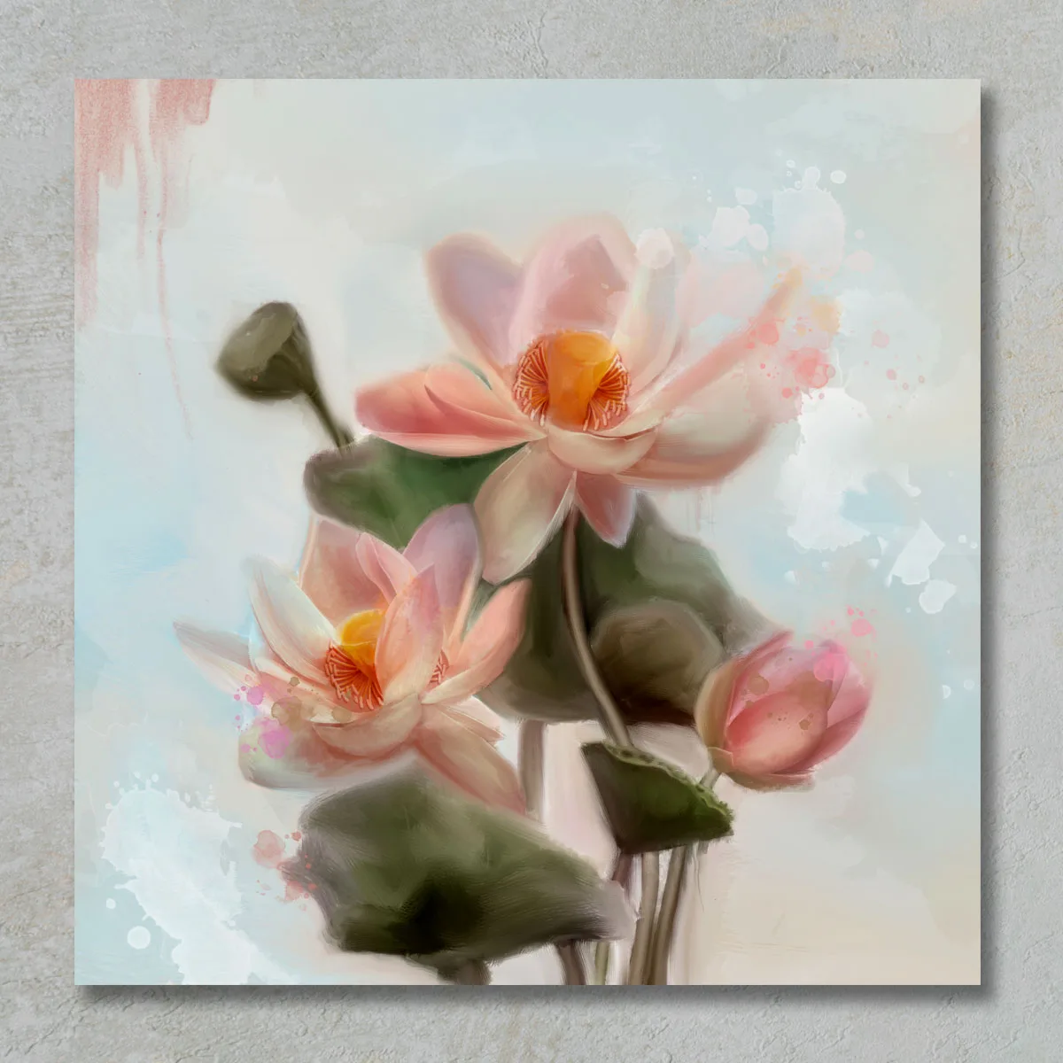Tablou feng shui Crini Imperiali japonezi 50x50 cm