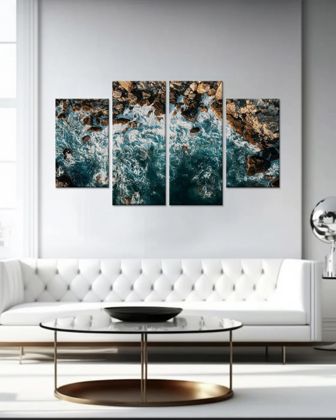 Tablou cu 4 piese Shore Break - 2 buc 30x50cm, 2 buc 30x70cm — imaginea 2