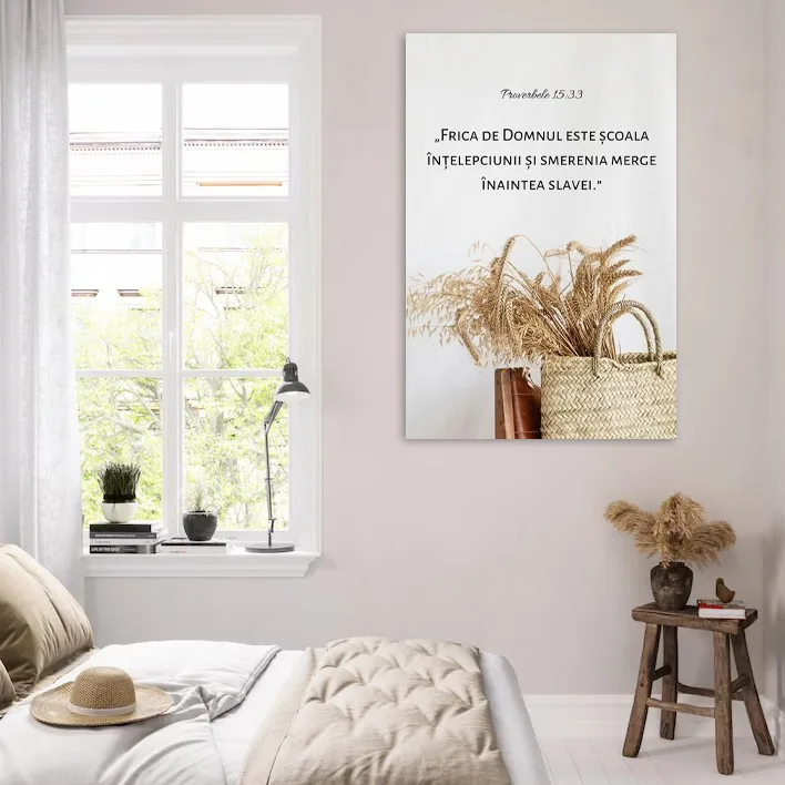 Tablou Canvas Versete biblice - Proverbele15:33 — imaginea 3