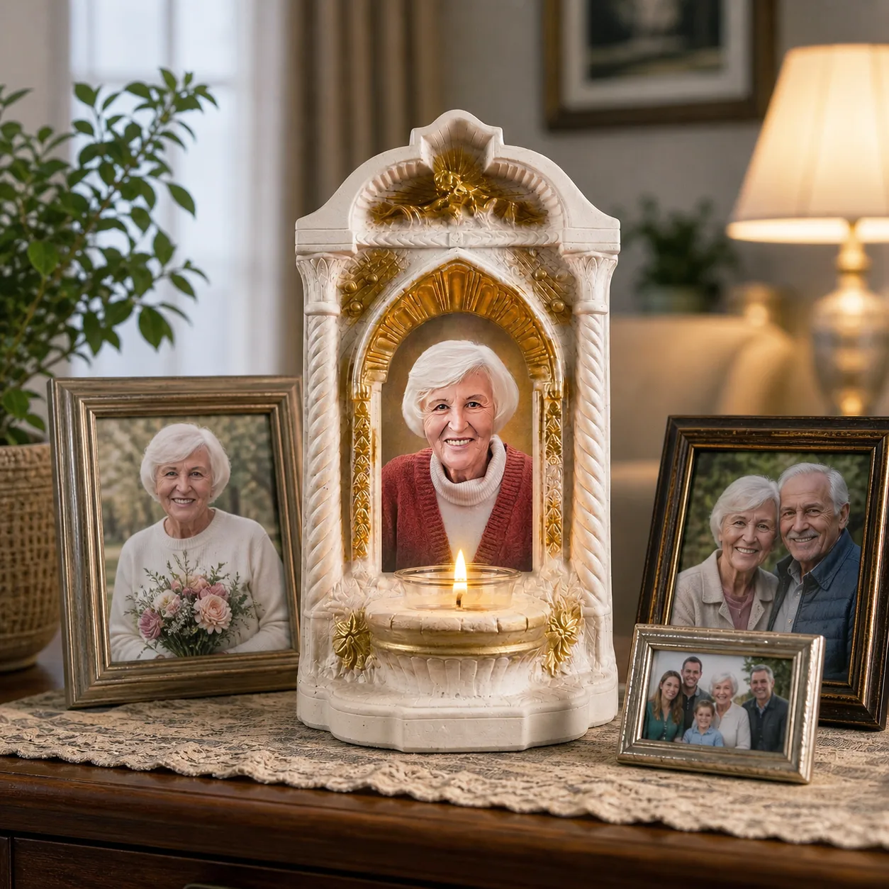 Candelă personalizată cu poza ta (în memoria celor dragi) model Altar — imaginea 4