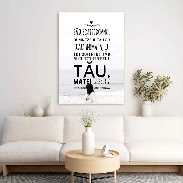 Tablou Canvas Versete biblice - Sa iubesti pe Domnul — imaginea 2