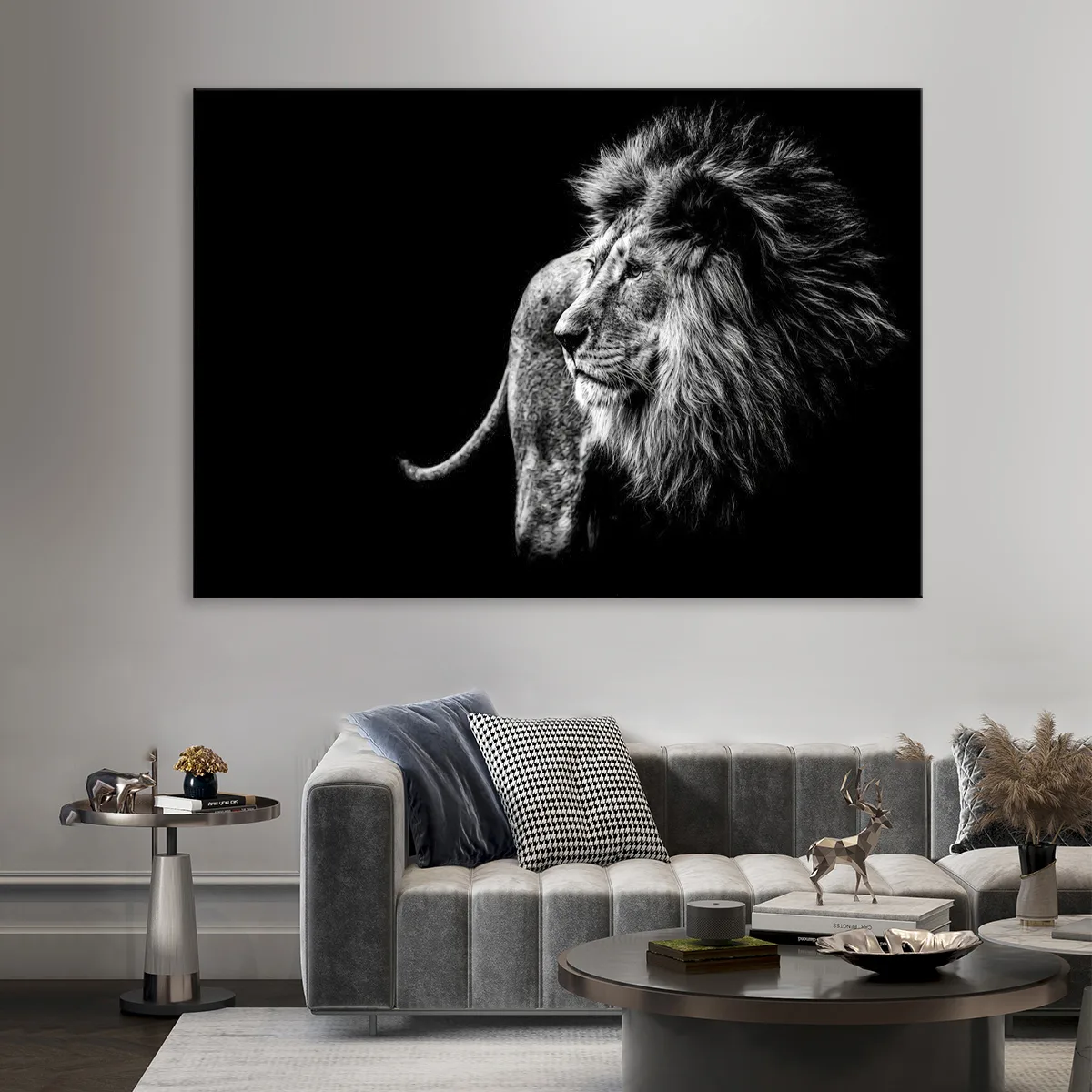 Tablou canvas Leu dedicat pentru a atinge succesul, pentru living si birouri — imaginea 3