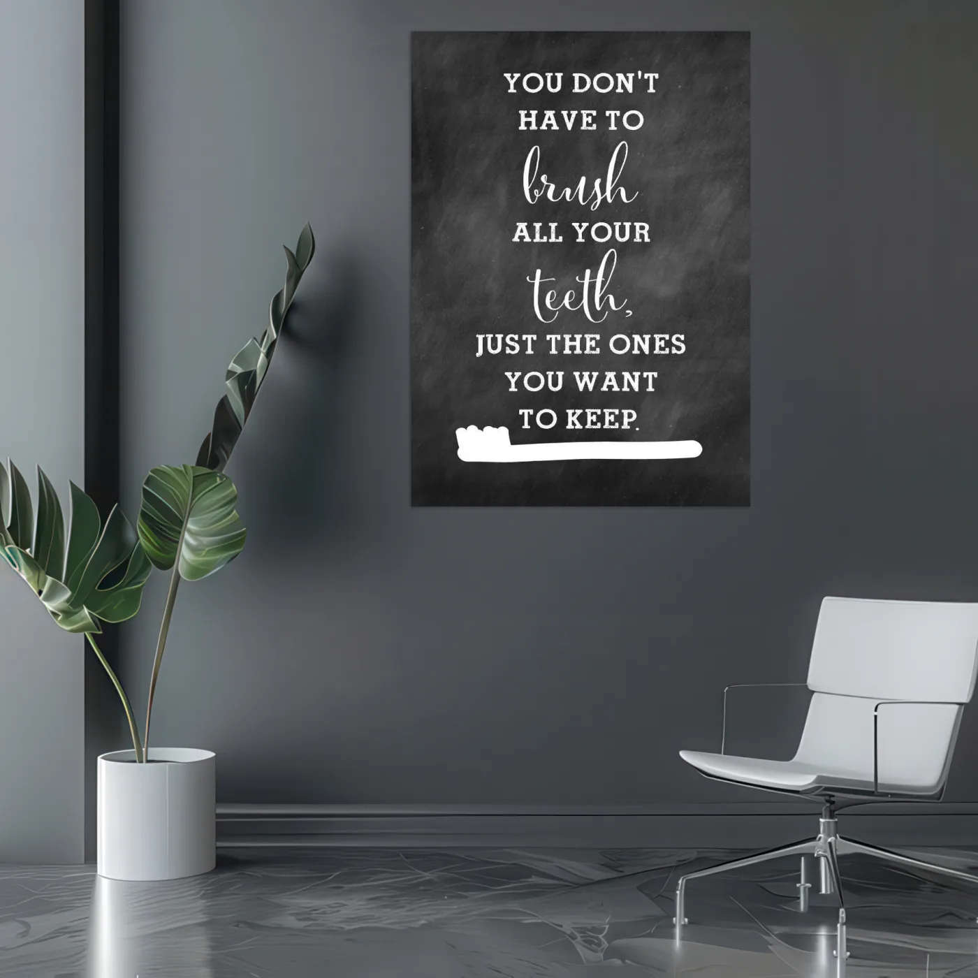 Tablou canvas Stomatologie You don't have to brush — imaginea 3