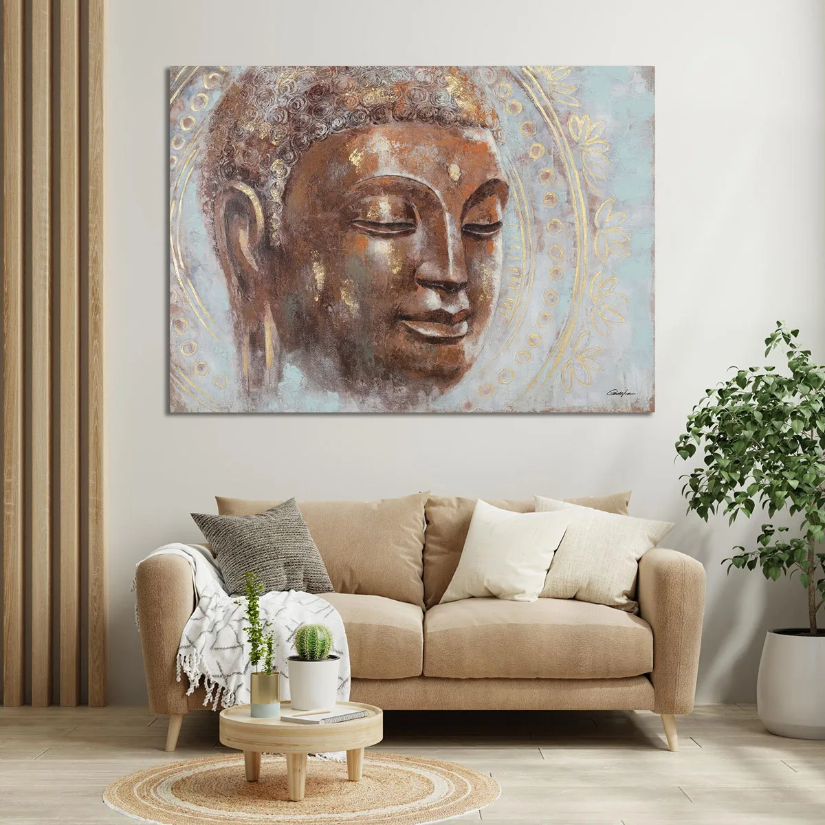 Tablou feng shui Budha - iluminare interioara — imaginea 2