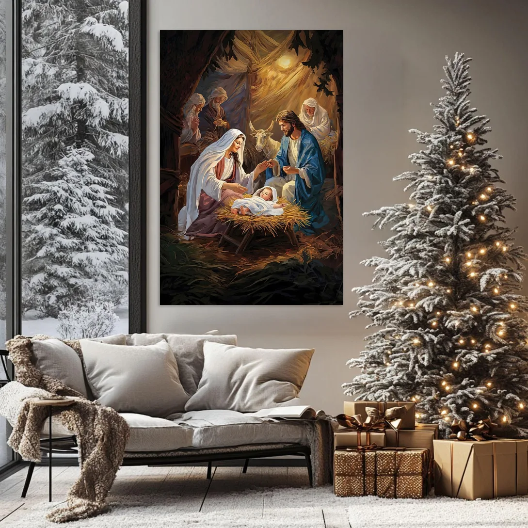 Tablou Canvas de Crăciun - Steaua din Betleem — imaginea 2